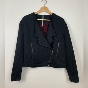 Cop. Copine Pinocchio Quilted Jacket Black Sz Medium Short Perfecto Style Grunge